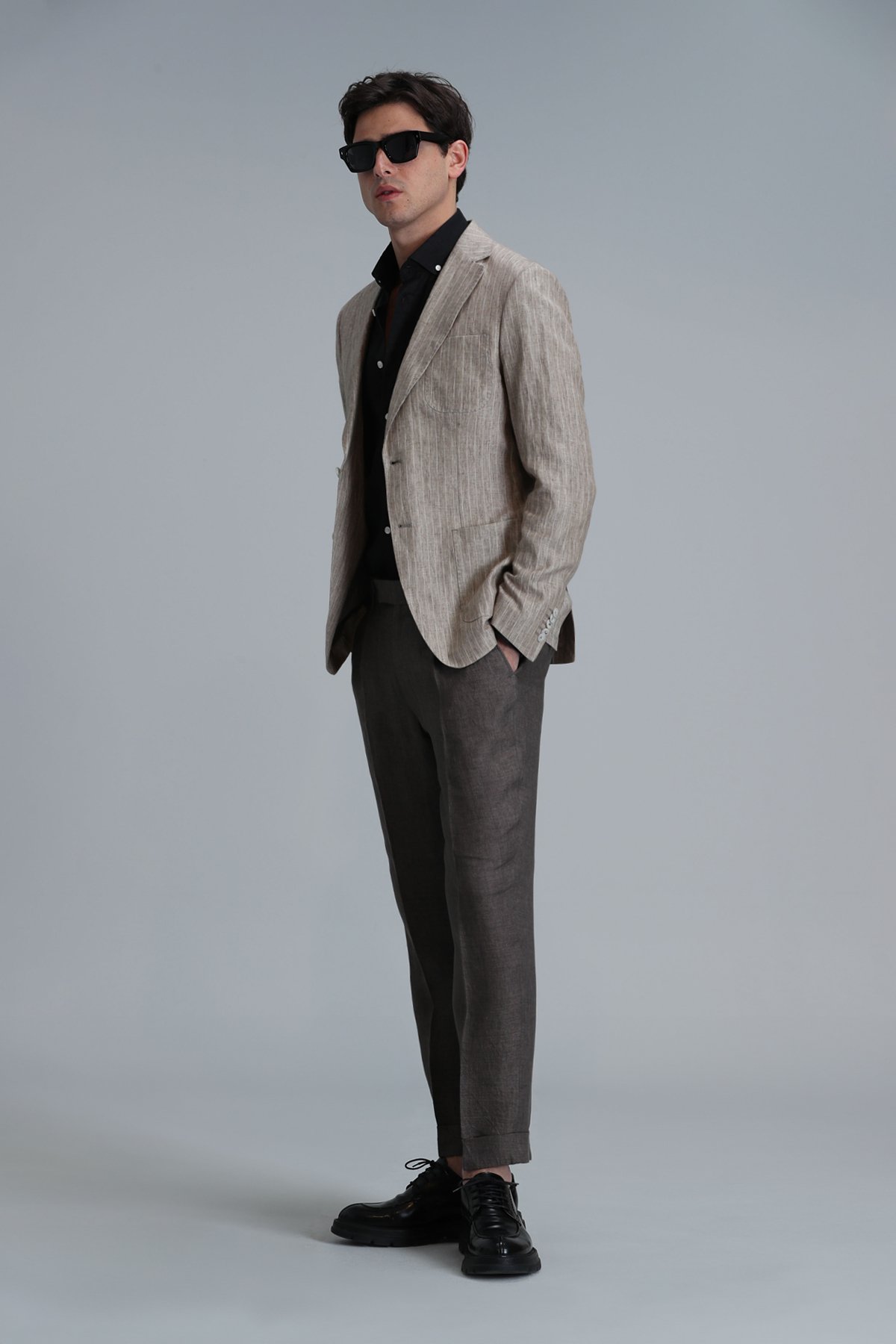 Star Smart Erkek Chino Pantolon Comfort Fit Kahverengi - Lufian