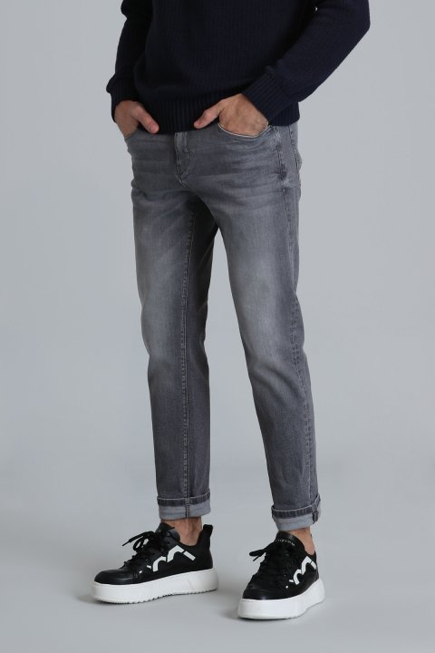 Stef Smart Jean Mens Pants Slım Fıt Lıght Grey - Lufian (1)
