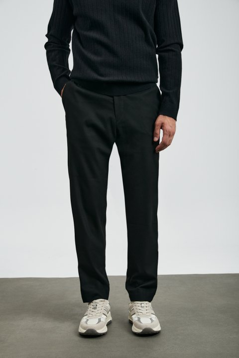 Sterno Smart Erkek Chino Pantolon Slim Fit Siyah - Lufian (1)