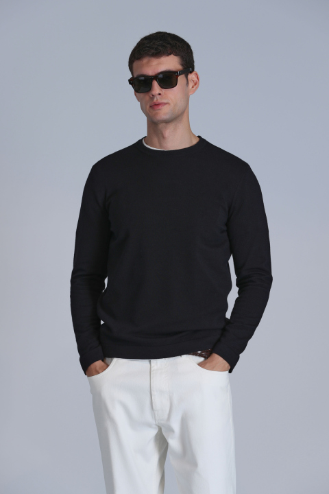 Stone Erkek Kazak Siyah - Lufian