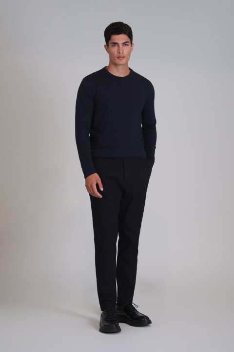 Stone Men's Sweater Navy Blue - Lufian (1)