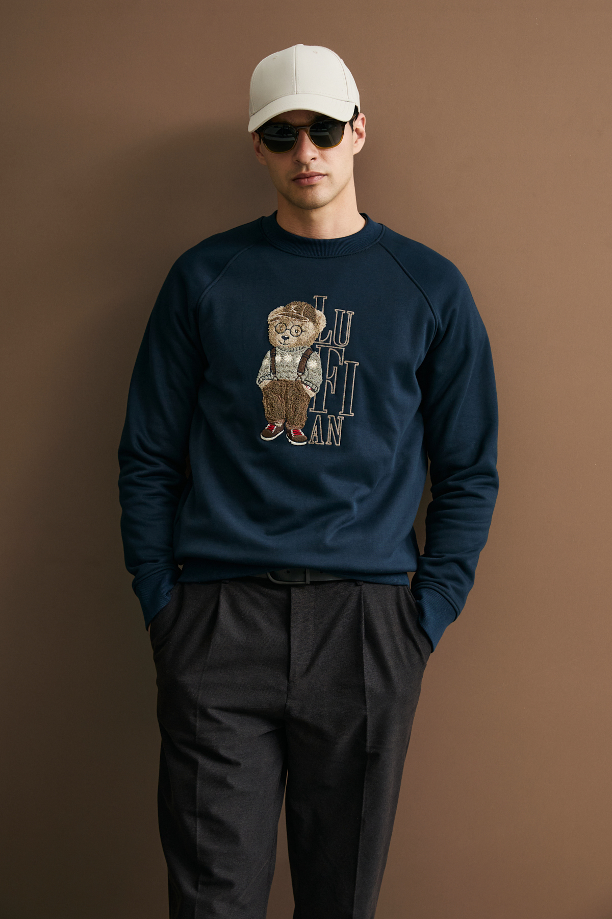 Storm Erkek Sweatshirt Lacivert - LUFIAN