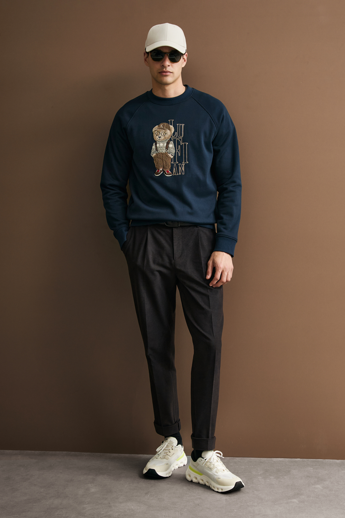 Storm Erkek Sweatshirt Lacivert - LUFIAN (1)