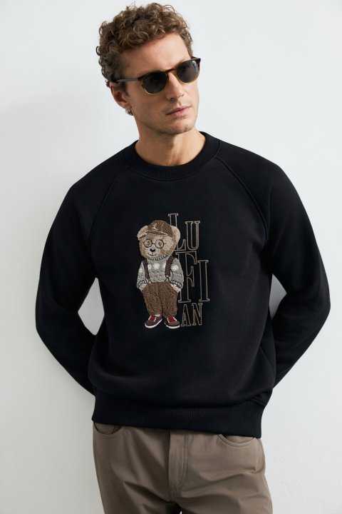 Male Sweatshirt Black - LUFIAN