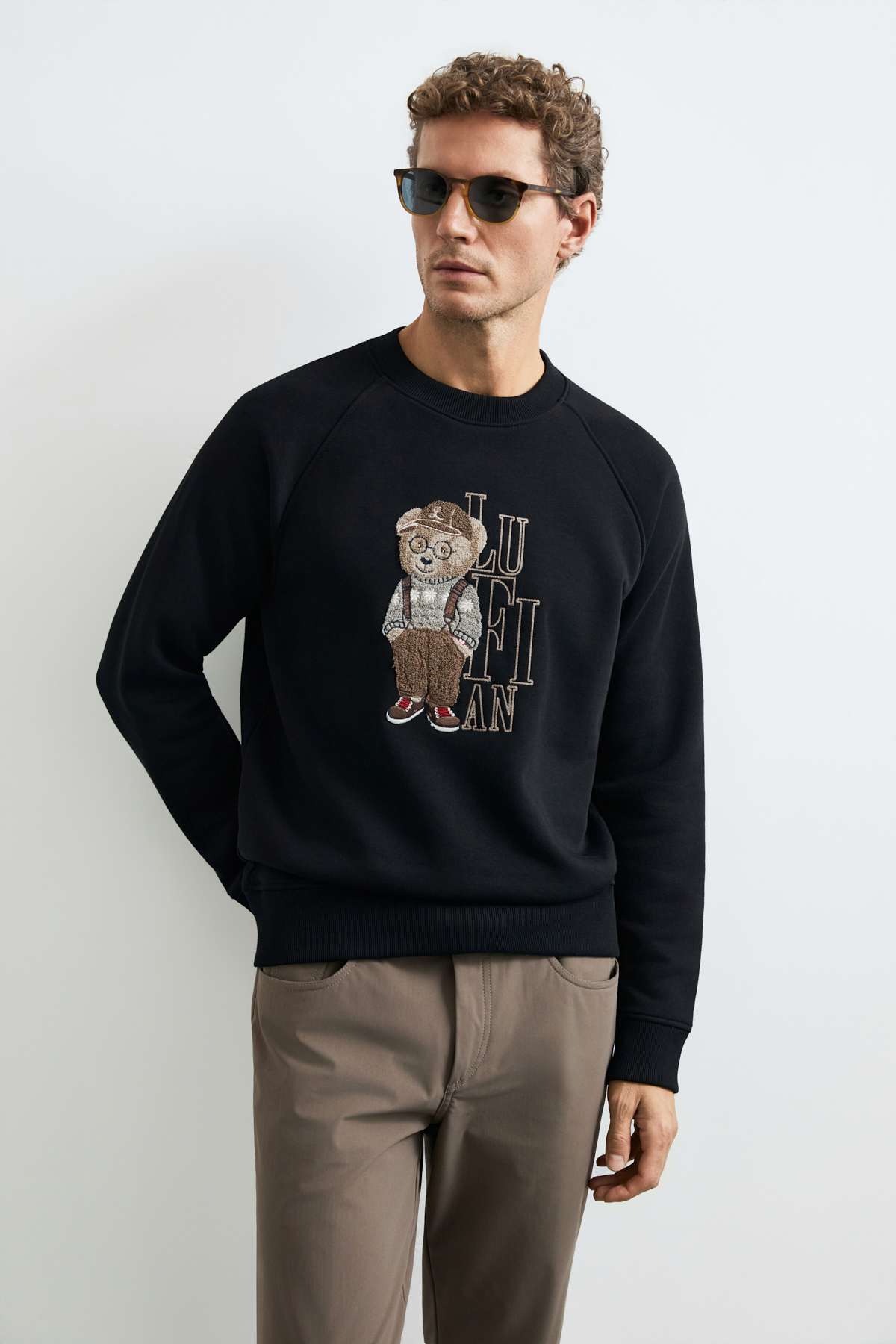 Male Sweatshirt Black - LUFIAN