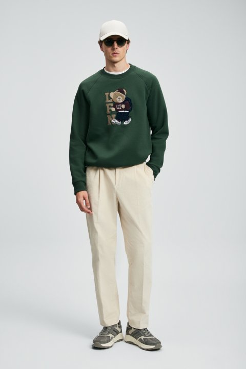 Storm Men's Sweatshirt Grass Green - Lufian