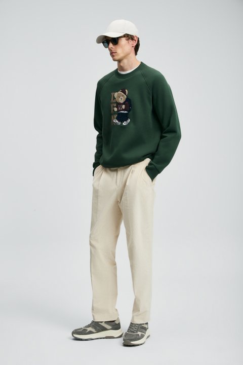 Storm Men's Sweatshirt Grass Green - Lufian (1)