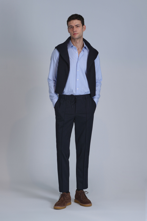 Strıt Erkek Basic Gömlek Slim Fit Mavi - Lufian (1)