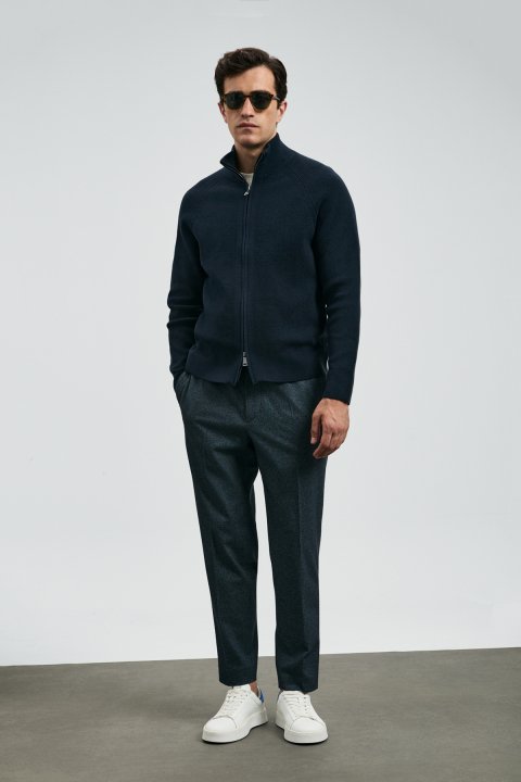 Strus Smart Erkek Chino Pantolon Slim Fit Lacivert - LUFIAN