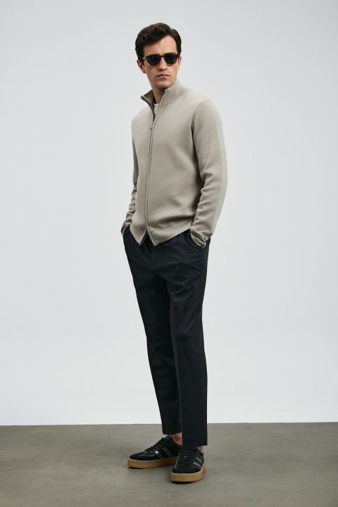Strus Smart Erkek Chino Pantolon Slim Fit Siyah - LUFIAN