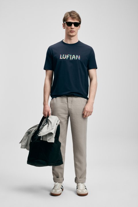 Surge Modern Grafik Tişört Lacivert - Lufian (1)