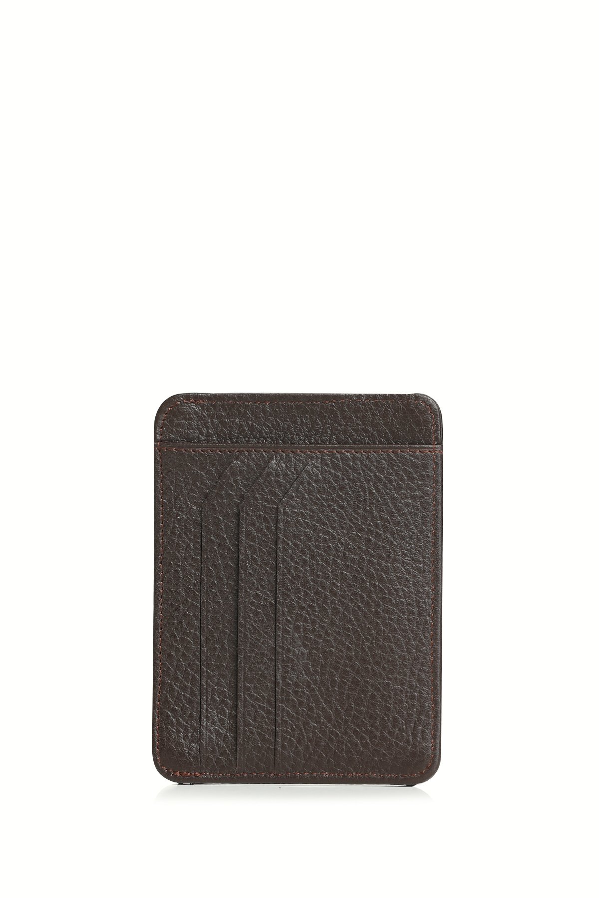 Taylor Men's Leather Card Holder Brown - LUFIAN (1)