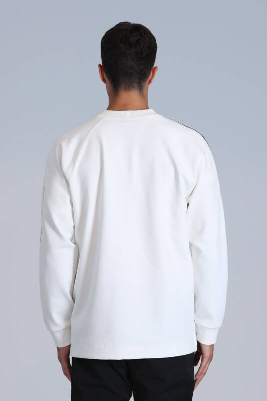 Techno Erkek Sweatshirt Kırık Beyaz - 6