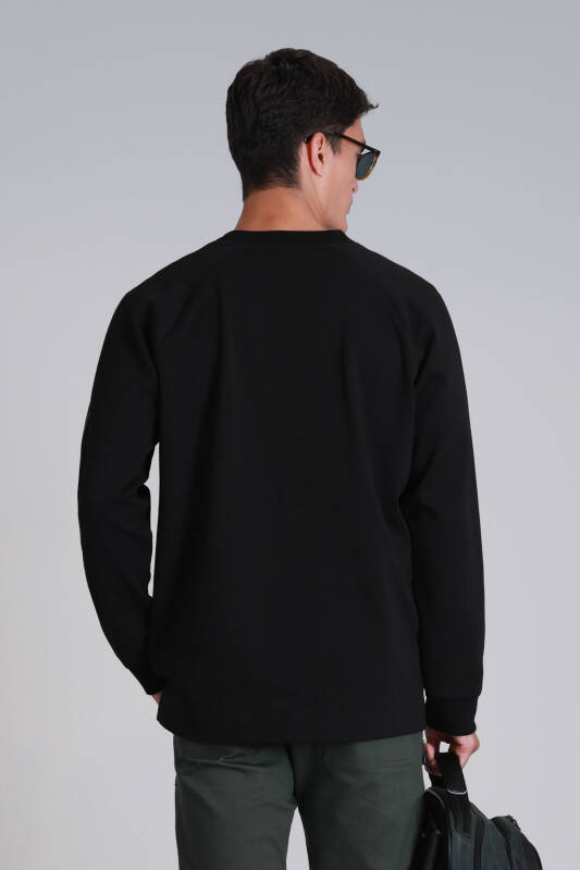 Techno Erkek Sweatshirt Siyah - 6