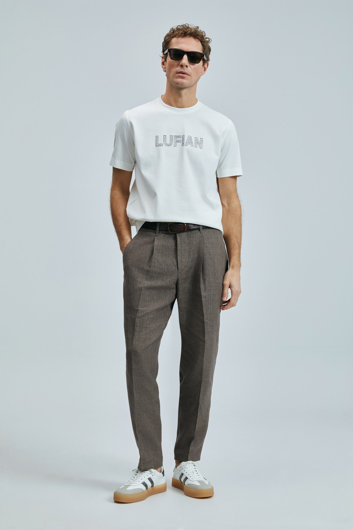 Thınk Modern Grafik T- Shirt Kırık Beyaz - Lufian