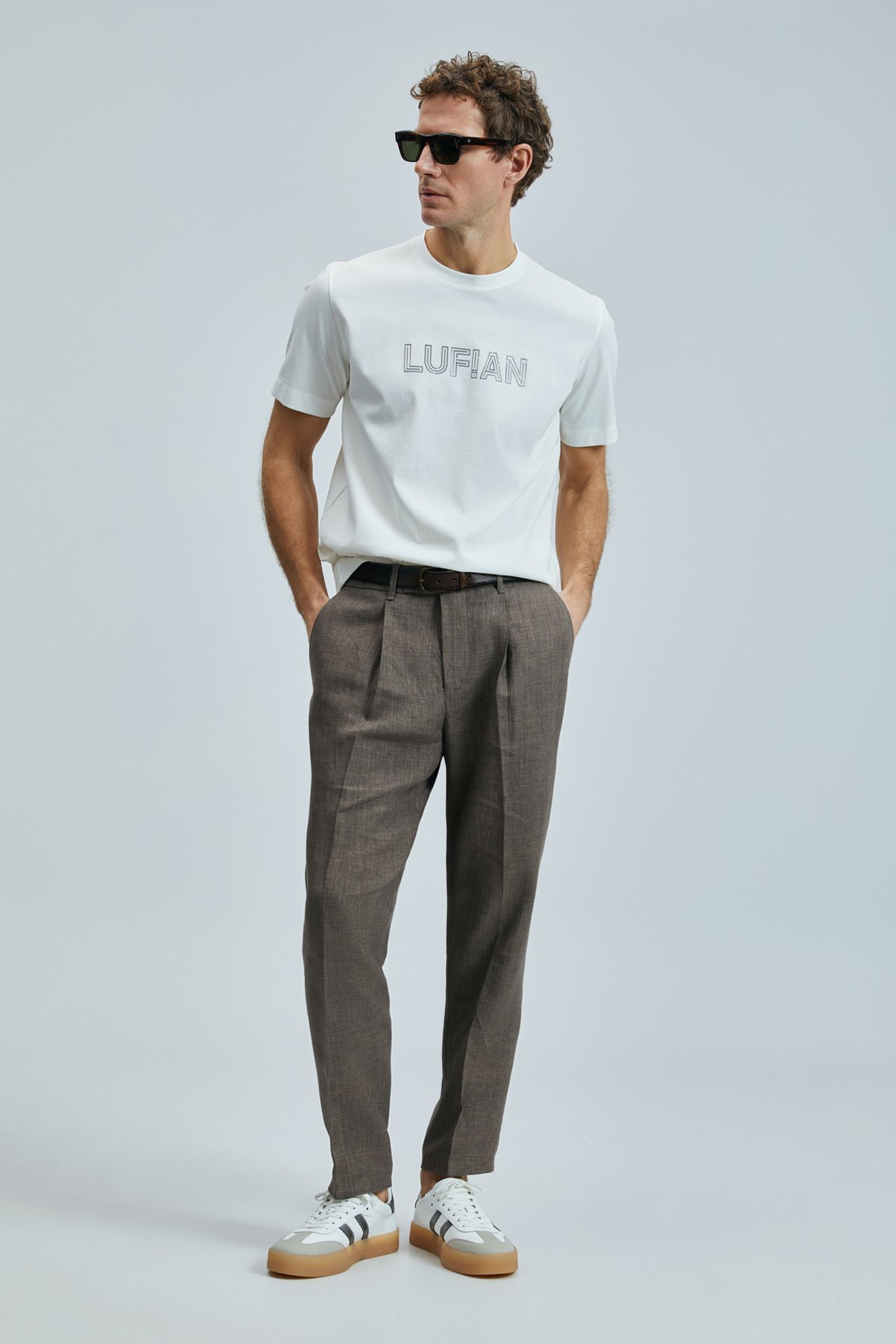 Thınk Modern Grafik T- Shirt Kırık Beyaz - Lufian (1)