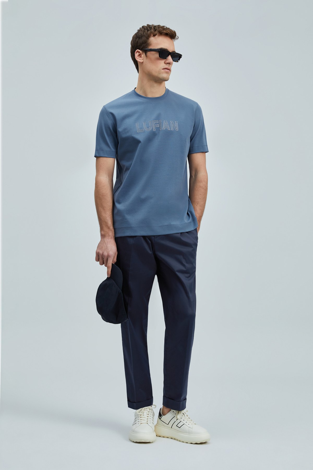 Thınk Modern Grafik T- Shirt Koyu Mavi - Lufian (1)