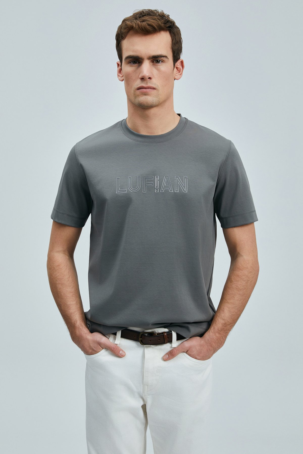 Thınk Modern Grafik T- Shirt Koyu Yeşil - Lufian (1)