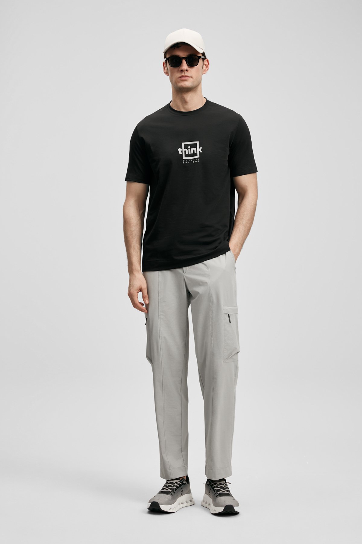 Thınk Modern Grafik T- Shirt Siyah - Lufian