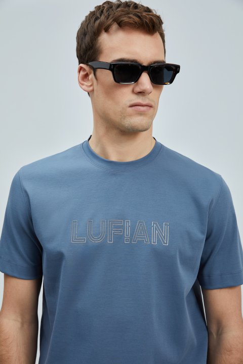 Thınk Modern Graphic T-Shirt Dark Blue - LUFIAN