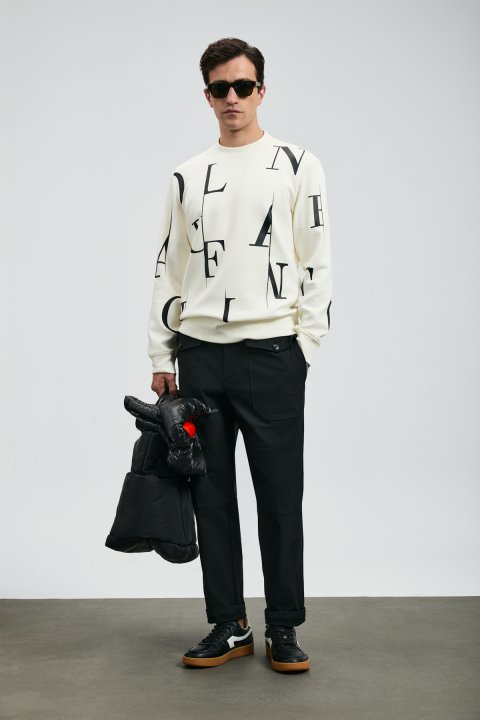 Male Sweatshirt Off Whıte - Lufian (1)