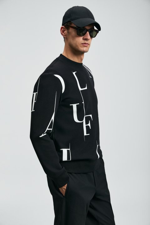 Tıffany Erkek Sweatshirt Siyah - Lufian
