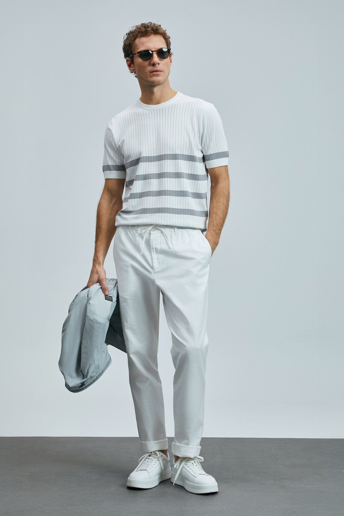 Tıger Erkek Modal Karışımlı Kazak Kırık Beyaz - Lufian (1)