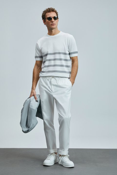 Tıger Erkek Modal Karışımlı Kazak Kırık Beyaz - Lufian (1)