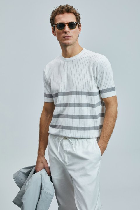 Tıger Erkek Modal Karışımlı Kazak Kırık Beyaz - Lufian