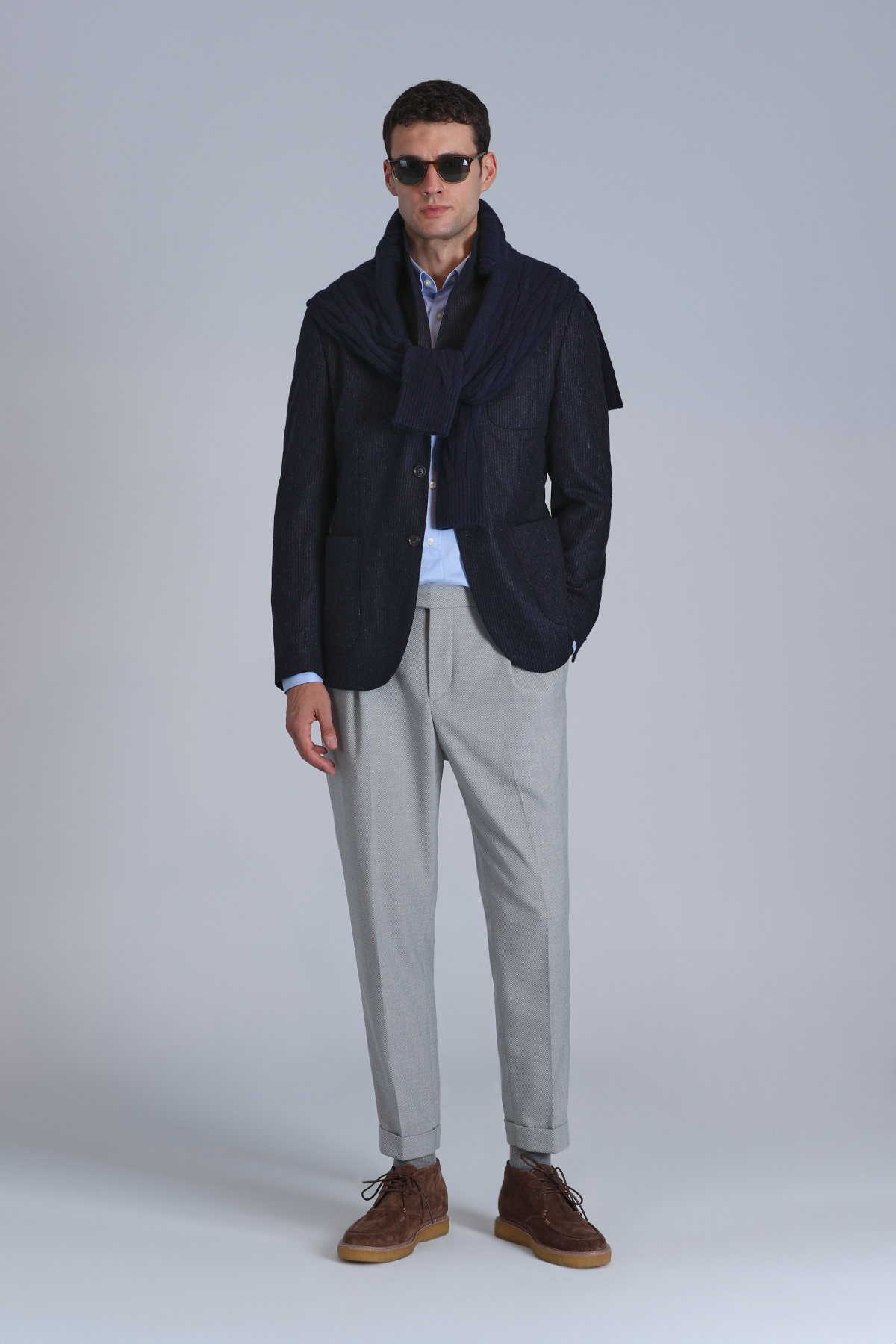 Timba Spor Erkek Blazer Ceket Slim Fit Lacivert - Lufian