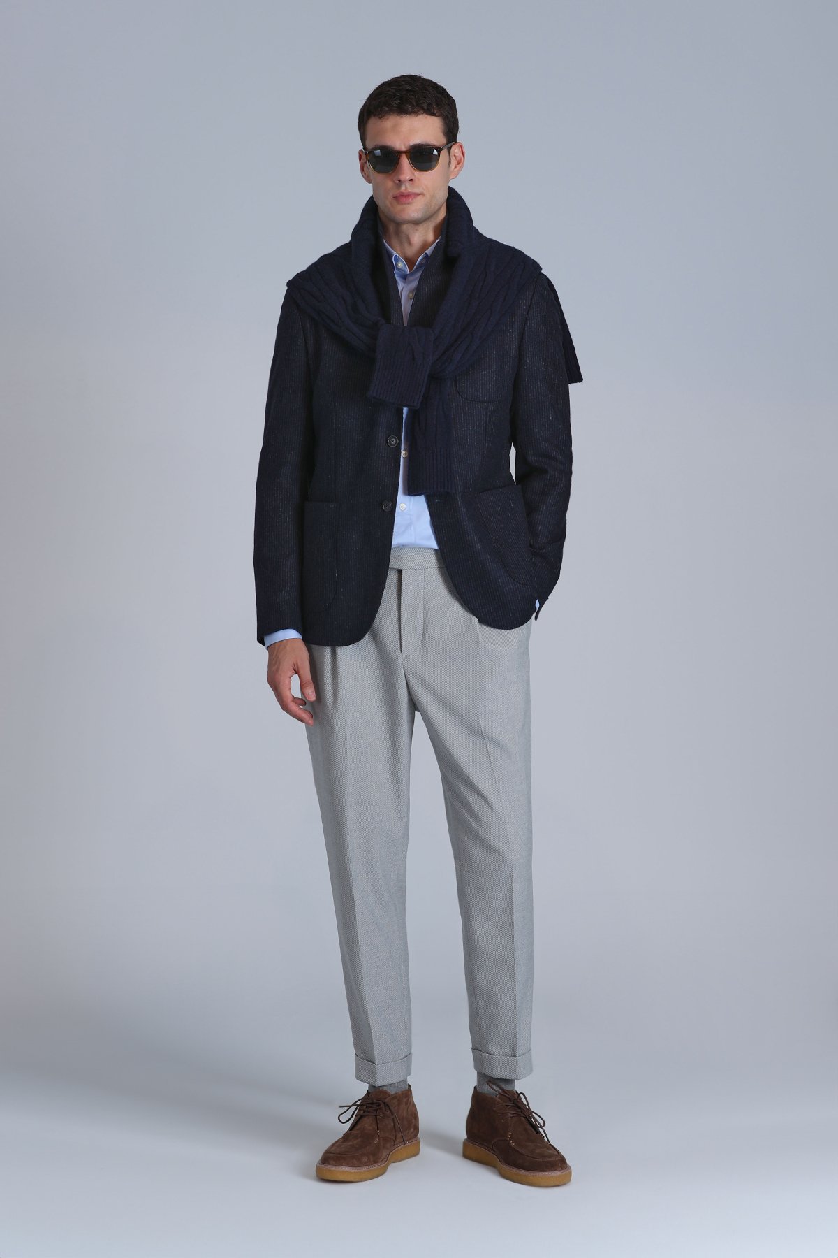 Timba Spor Erkek Blazer Ceket Slim Fit Lacivert - Lufian