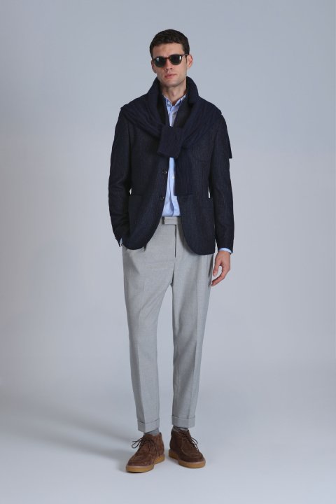 Timba Spor Erkek Blazer Ceket Slim Fit Lacivert - LUFIAN (1)