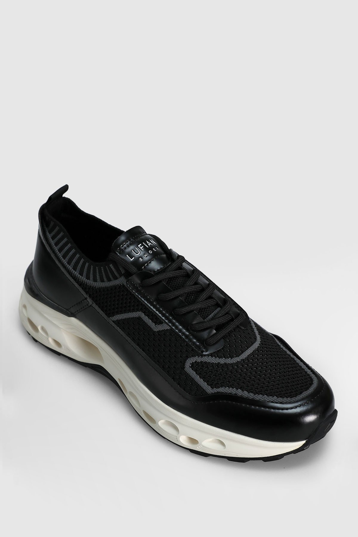 Tımothı Erkek Deri Sneaker Ayakkabı Siyah - Lufian (1)