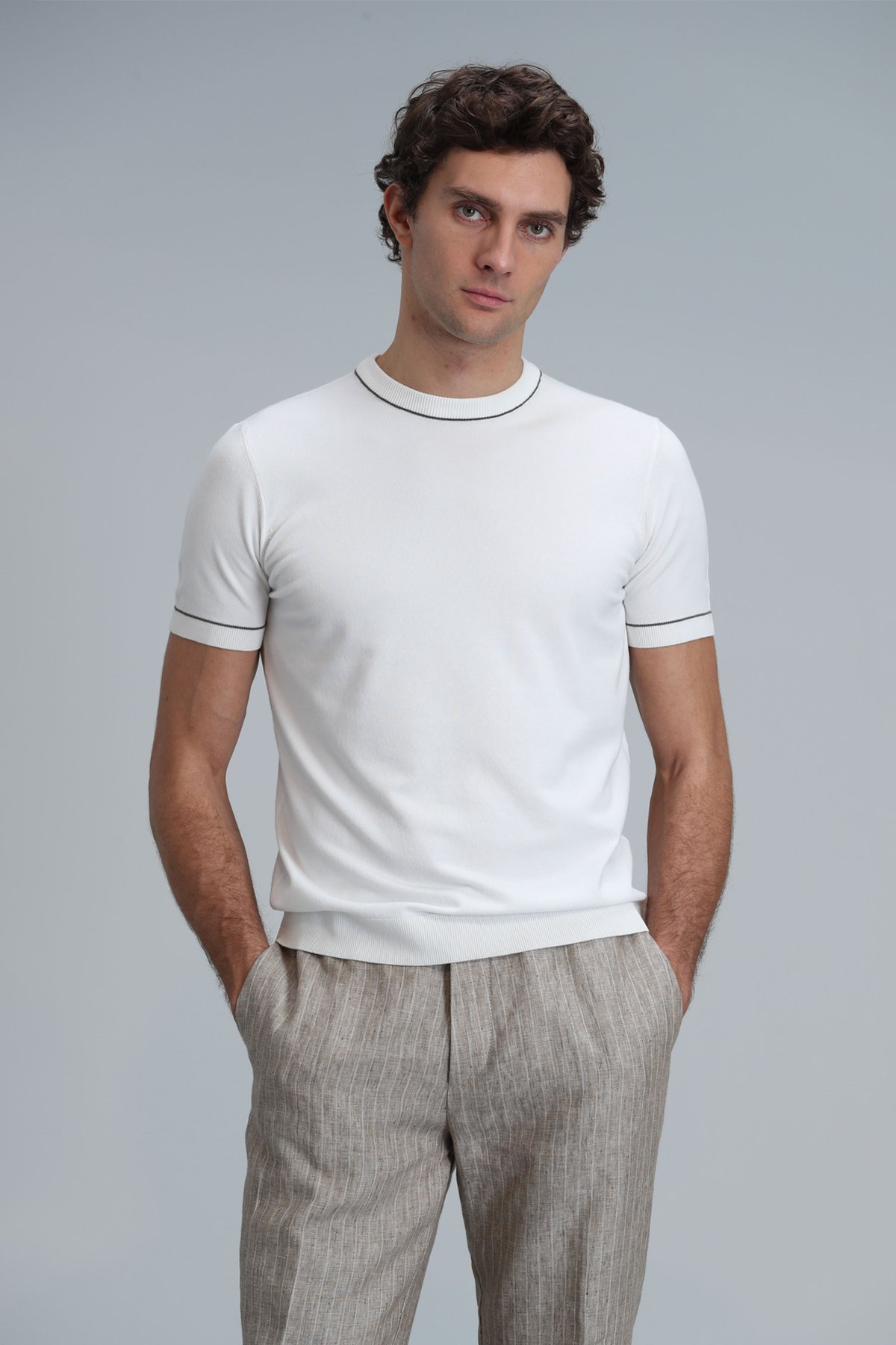 Tıno Erkek Kazak Ekru - Lufian