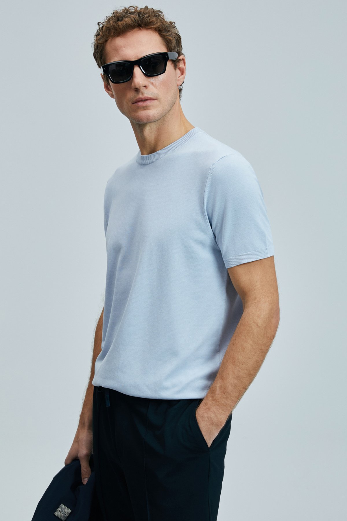 Tıno Erkek Modal Karışımlı Kazak Açık Gri - Lufian (1)