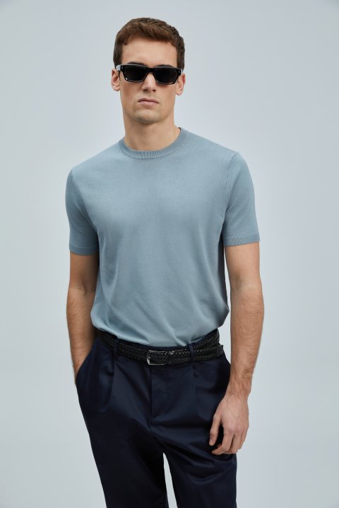 Tıno Erkek Modal Karışımlı Kazak Açık Yeşil - Lufian (1)