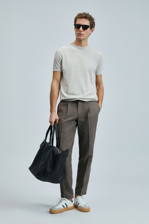 Tıno Men's Modal Blend Sweater Light Beige - Lufian