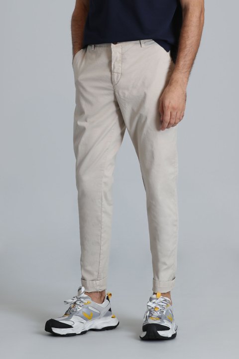 Tom Smart Erkek Chino Pantolon Slim Fit Bej - Lufian (1)