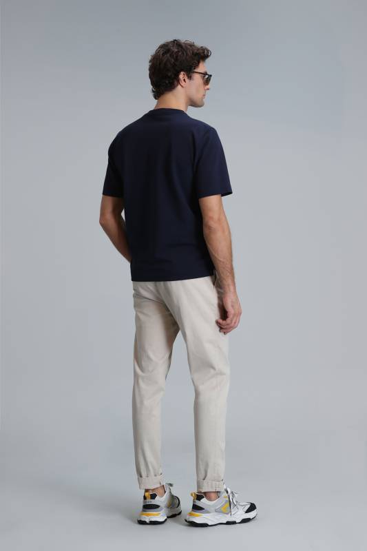 Tom Smart Erkek Chino Pantolon Slim Fit Bej - 6