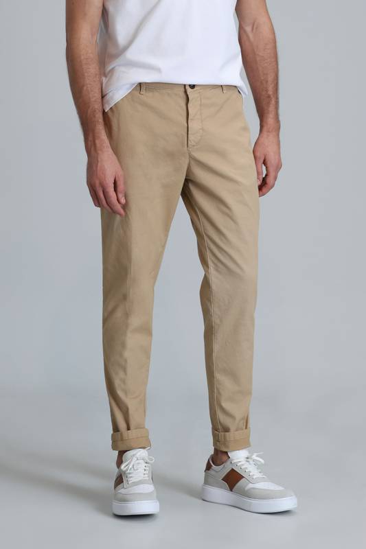 Tom Smart Erkek Chino Pantolon Slim Fit Deve Tüyü - 2