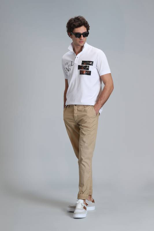 Tom Smart Erkek Chino Pantolon Slim Fit Deve Tüyü - 3