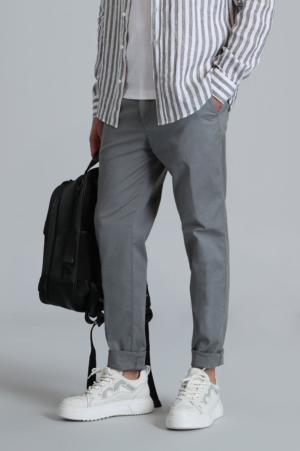 Tom Smart Erkek Chino Pantolon Slim Fit Yeşil - Lufian (1)