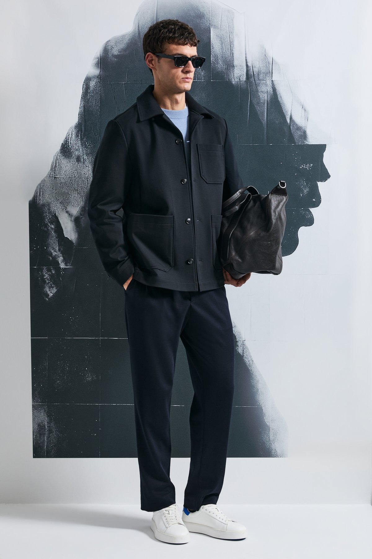 Tomas Erkek Örme Ceket Lacivert - Lufian