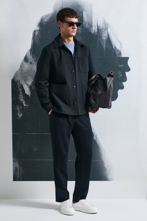 Tomas Erkek Örme Ceket Lacivert - Lufian