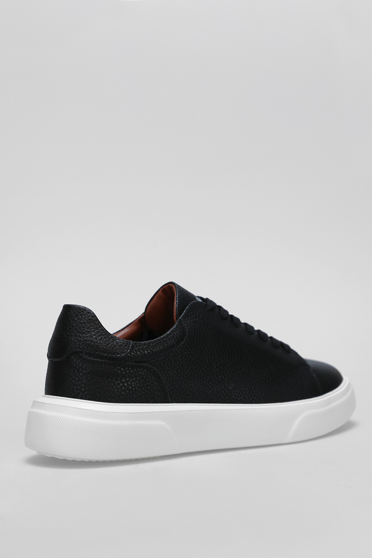 Tommy Erkek Deri Sneaker Ayakkabı Siyah - LUFIAN