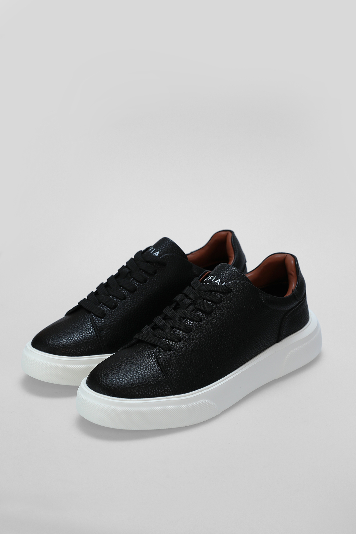 Tommy Erkek Deri Sneaker Ayakkabı Siyah - LUFIAN