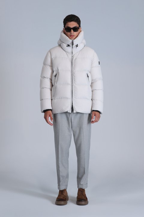Tommy Goose Down Men's Coat Stone - Lufian (1)