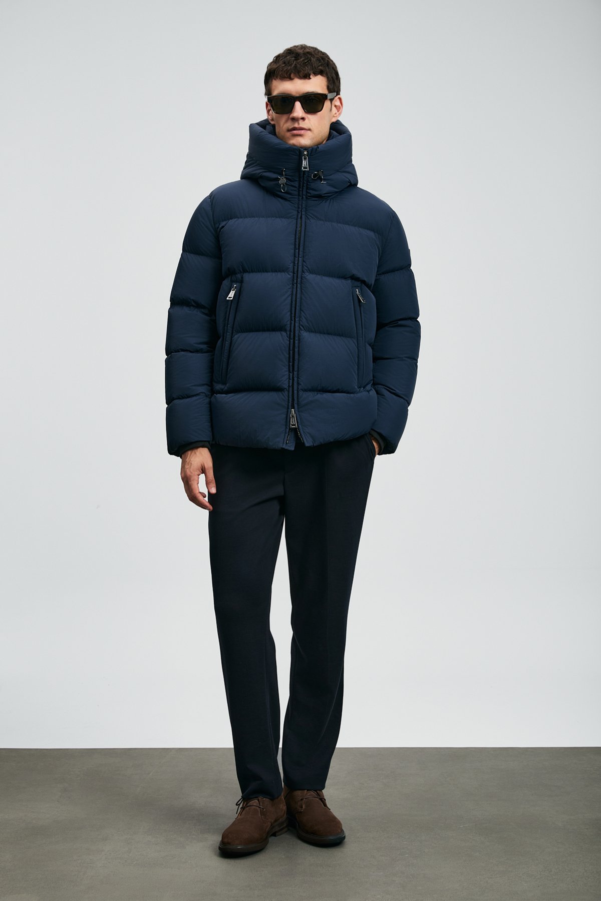 Goose Feather Male Coat Navy - Lufian (1)