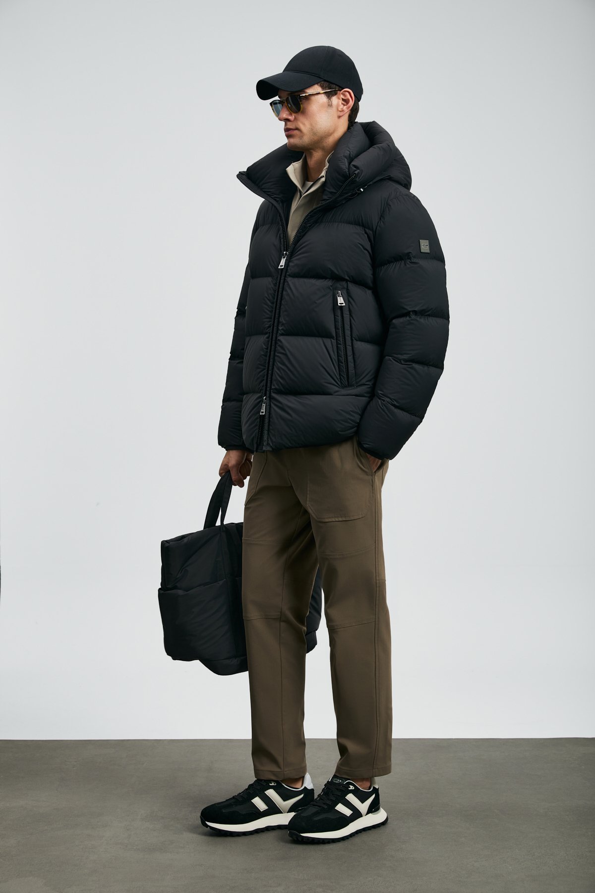 Goose Feather Male Coat Black - Lufian (1)