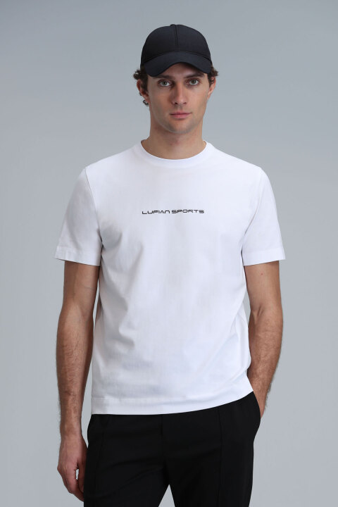 Tony Modern Grafik T- Shirt Beyaz - Lufian